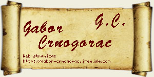 Gabor Crnogorac vizit kartica